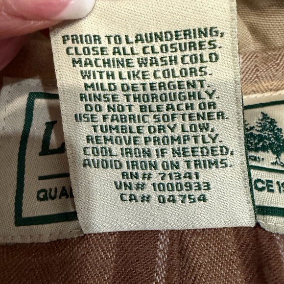 L.L. Bean Adirondack Barn Coat Flannel Lined Women’s Sz L Khaki Brown Rn71341 - Picture 10 of 11